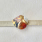Imari Ware Kintsugi Titanium Earrings Gold Carnelian