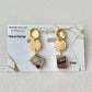 Imari Ware Kintsugi Titanium Earrings Gold Carnelian