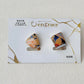 Imari Ware Kintsugi Titanium Earrings Gold Carnelian