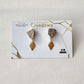 Imari Ware Kintsugi Titanium Earrings Gold Carnelian