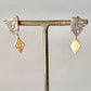Imari Ware Kintsugi Titanium Earrings Gold Carnelian