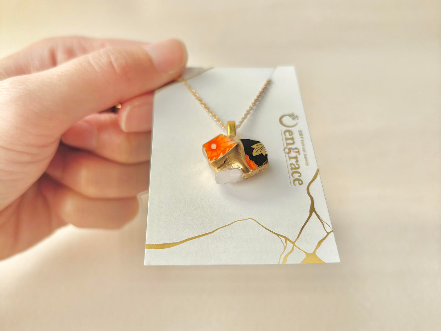 Sea Drifted Porcelain Kintsugi Ring one-size-fits-all 