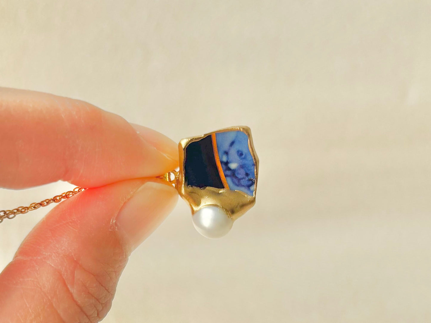 Sea Drifted Porcelain Kintsugi Ring one-size-fits-all 