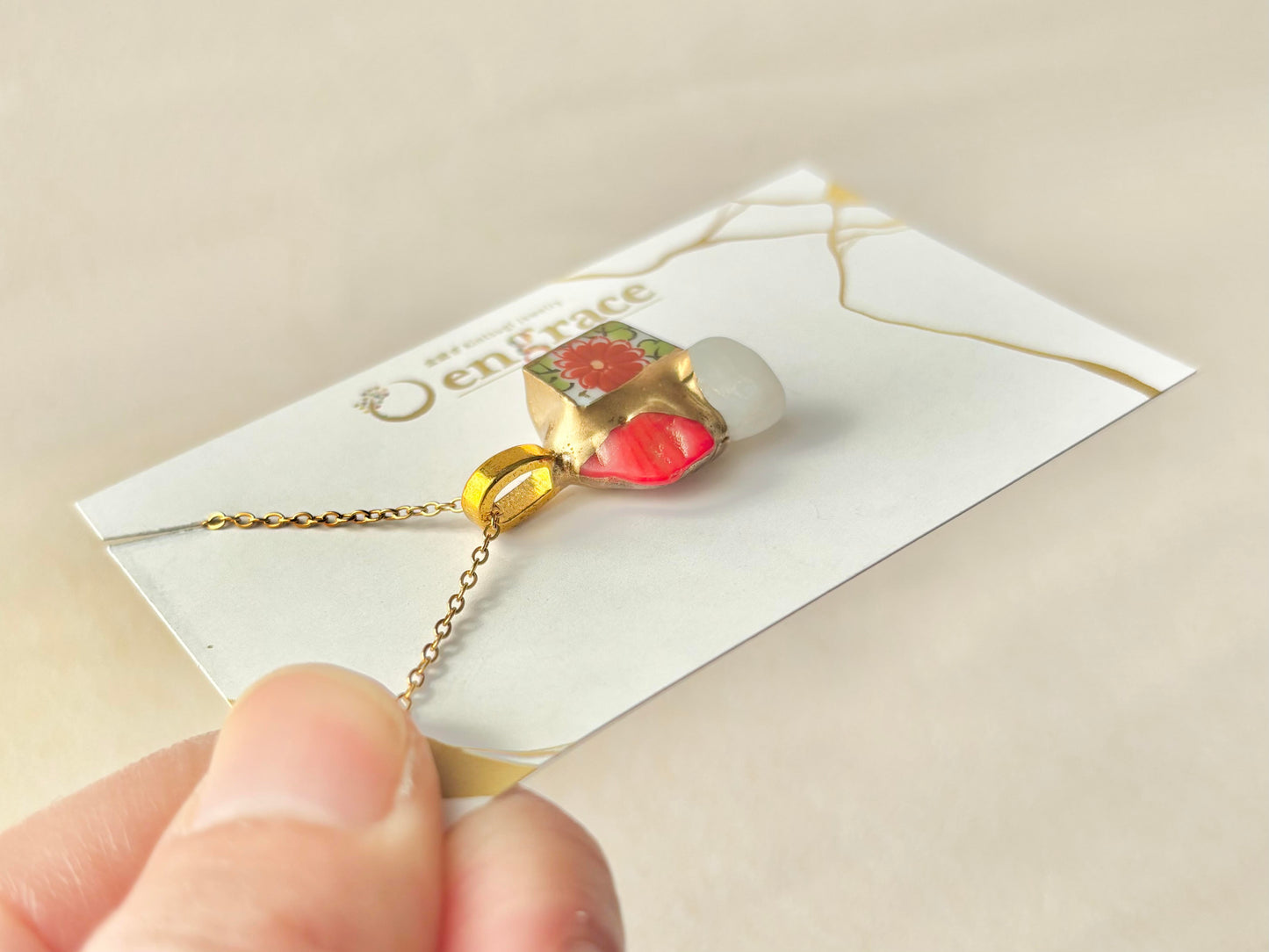 Sea Drifted Porcelain Kintsugi Ring one-size-fits-all 