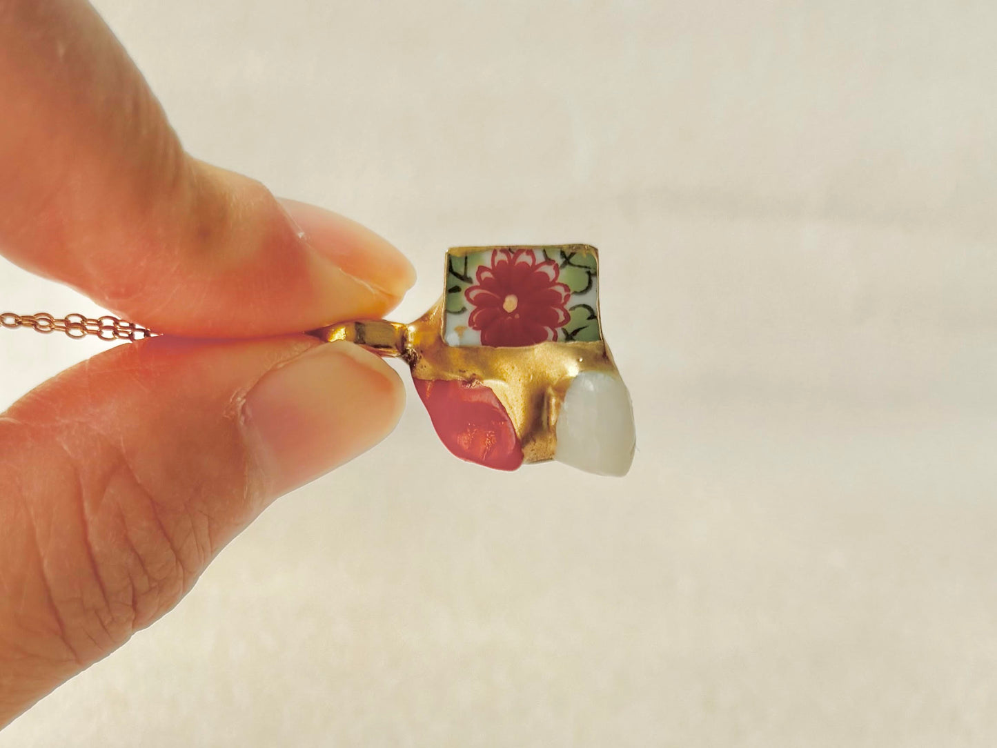 Sea Drifted Porcelain Kintsugi Ring one-size-fits-all 