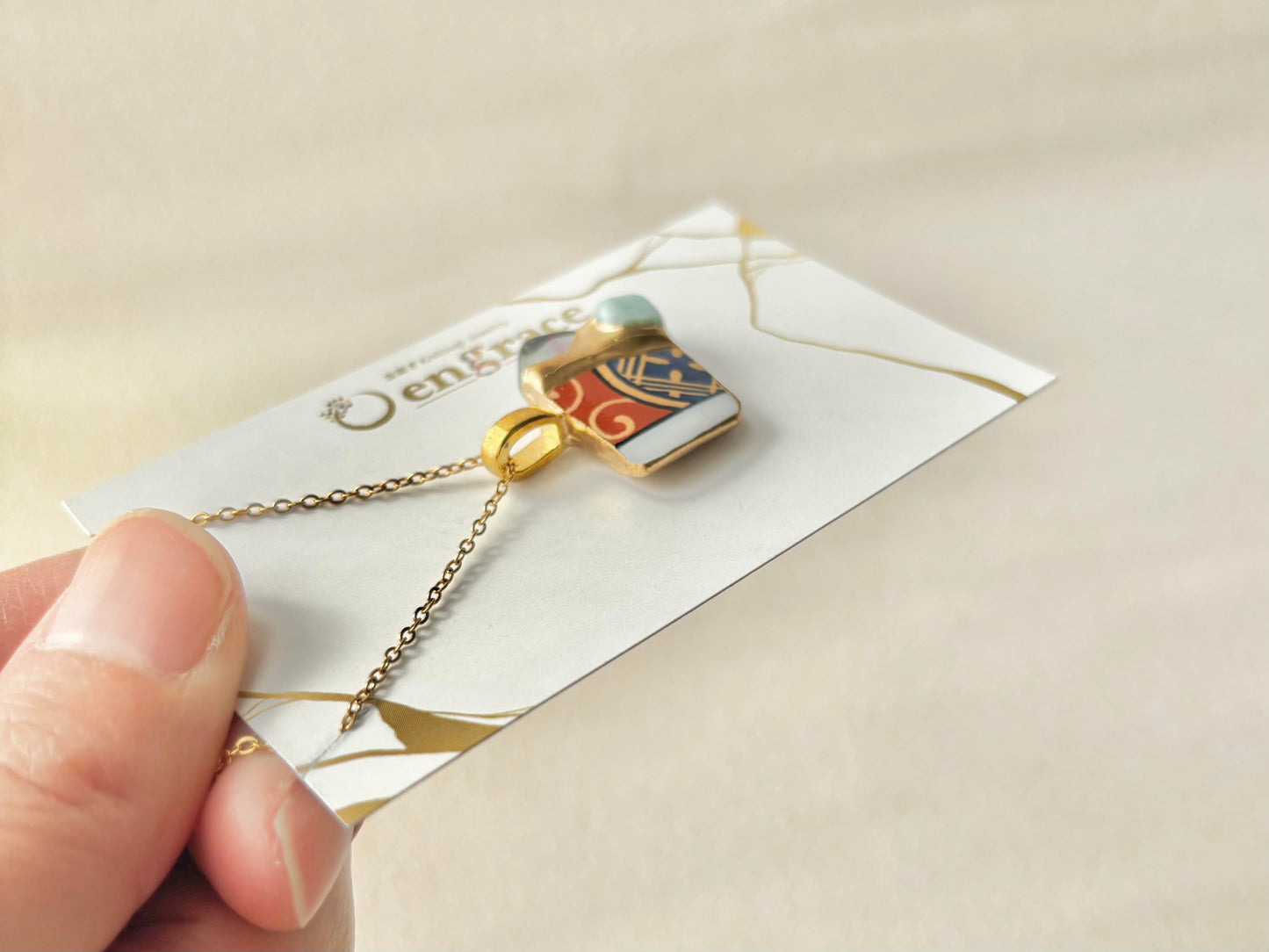 Sea Drifted Porcelain Kintsugi Ring one-size-fits-all 