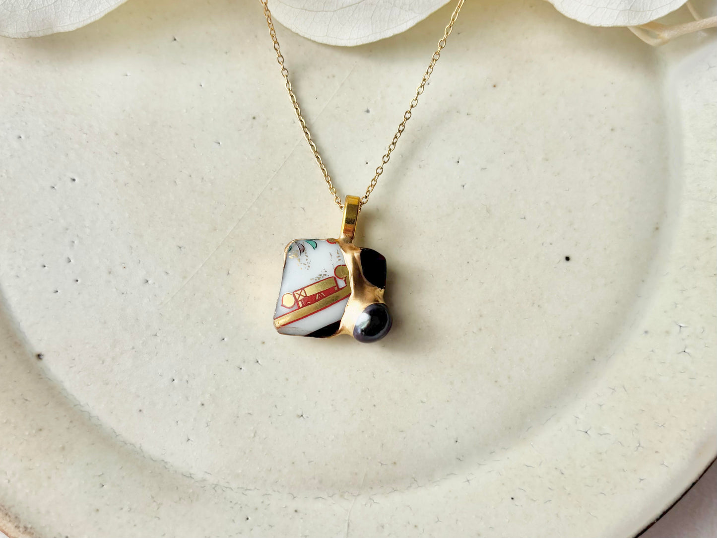 Sea Drifted Porcelain Kintsugi Ring one-size-fits-all 