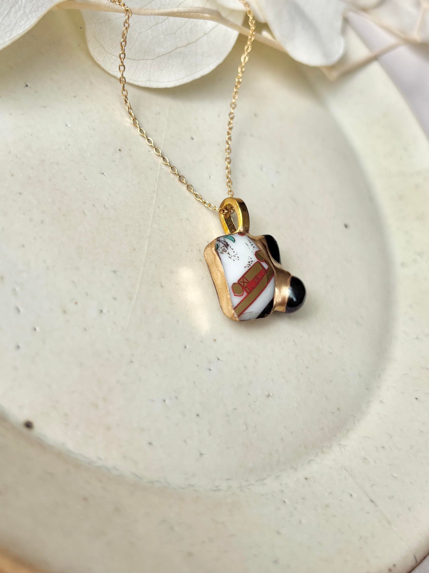 Sea Drifted Porcelain Kintsugi Ring one-size-fits-all 