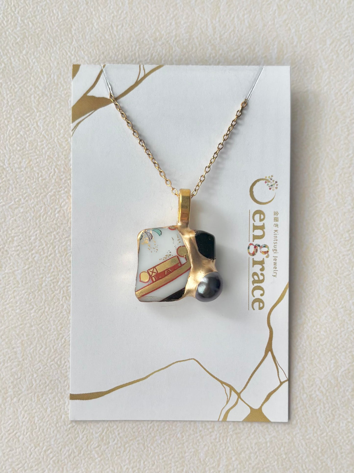 Sea Drifted Porcelain Kintsugi Ring one-size-fits-all 