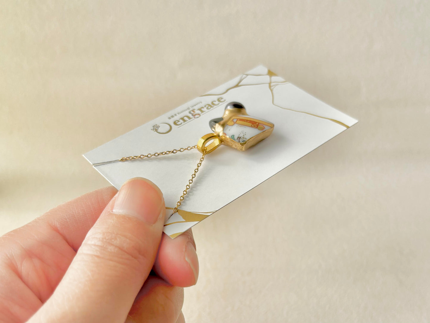 Sea Drifted Porcelain Kintsugi Ring one-size-fits-all 