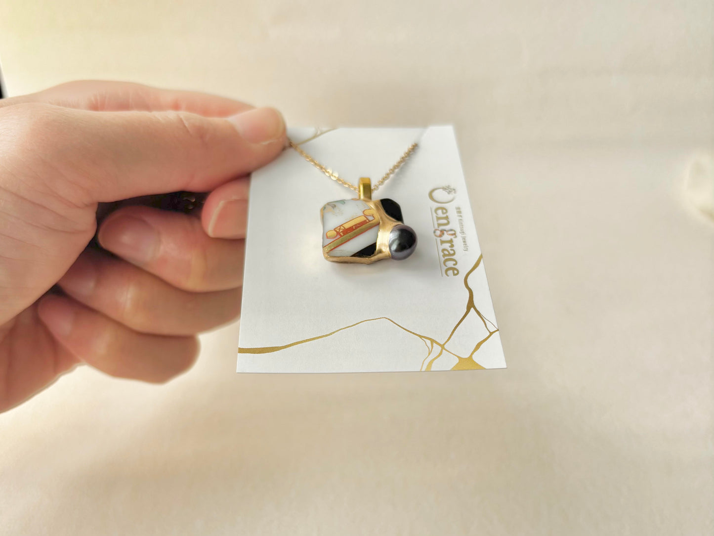 Sea Drifted Porcelain Kintsugi Ring one-size-fits-all 