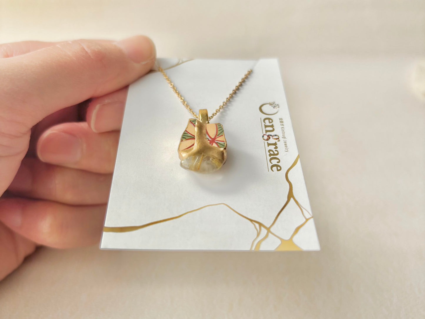 Sea Drifted Porcelain Kintsugi Ring one-size-fits-all 