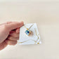 Arita Ware Kintsugi Necklace, Surgical Stainless Steel Chain, Hypoallergenic, 18K, Blue, Leaf Pattern, Freshwater Pearl, Natural Stone, Traditional Craft, #481