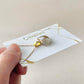 Arita Ware Kintsugi Necklace, Surgical Stainless Steel Chain, Hypoallergenic, 18K, Blue, Leaf Pattern, Freshwater Pearl, Natural Stone, Traditional Craft, #481