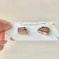 【Fittings Selection Available】Arita Ware Kintsugi Pierced Earrings / Clip-on Earrings, White, Flower Pattern, Leaf Pattern, Traditional Craft, #478