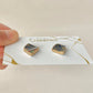 【Fittings Selection Available】Arita Ware Kintsugi Pierced Earrings / Clip-on Earrings, White, Flower Pattern, Leaf Pattern, Traditional Craft, #478