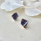 【Fittings Selection Available】Arita Ware Kintsugi Pierced Earrings / Clip-on Earrings, White, Flower Pattern, Leaf Pattern, Traditional Craft, #478
