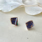 【Fittings Selection Available】Arita Ware Kintsugi Pierced Earrings / Clip-on Earrings, White, Flower Pattern, Leaf Pattern, Traditional Craft, #478