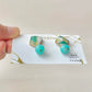 Arita Ware (Enzaemon Kiln) Kintsugi Surgical Stainless Steel Pierced Earrings, Hand-painted, Japanese Pattern, Dangling, Traditional Craft, #486