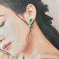 Arita Ware (Enzaemon Kiln) Kintsugi Surgical Stainless Steel Pierced Earrings, Hand-painted, Japanese Pattern, Dangling, Traditional Craft, #486