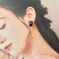 Hagi Ware Kintsugi Screw-Back Clip-On Earrings, Blue, Dangling, Traditional Craft, #489
