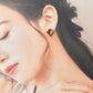 【Fittings Selection Available】Arita Ware Kintsugi Pierced Earrings / Clip-on Earrings, White, Flower Pattern, Leaf Pattern, Traditional Craft, #478