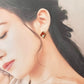 【Fittings Selection Available】Arita Ware Kintsugi Pierced Earrings / Clip-on Earrings, White, Flower Pattern, Leaf Pattern, Traditional Craft, #478