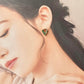 【Fittings Selection Available】Arita Ware Kintsugi Pierced Earrings / Clip-on Earrings, White, Flower Pattern, Leaf Pattern, Traditional Craft, #478