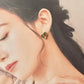 【Fittings Selection Available】Arita Ware Kintsugi Pierced Earrings / Clip-on Earrings, White, Flower Pattern, Leaf Pattern, Traditional Craft, #478
