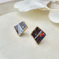 【Fittings Selection Available】Arita Ware Kintsugi Pierced Earrings / Clip-on Earrings, White, Flower Pattern, Leaf Pattern, Traditional Craft, #478