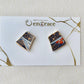 【Fittings Selection Available】Arita Ware Kintsugi Pierced Earrings / Clip-on Earrings, White, Flower Pattern, Leaf Pattern, Traditional Craft, #478