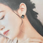 【Fittings Selection Available】Arita Ware Kintsugi Pierced Earrings / Clip-on Earrings, White, Flower Pattern, Leaf Pattern, Traditional Craft, #478