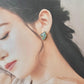 【Fittings Selection Available】Arita Ware Kintsugi Pierced Earrings / Clip-on Earrings, White, Flower Pattern, Leaf Pattern, Traditional Craft, #478
