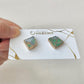 【Fittings Selection Available】Arita Ware Kintsugi Pierced Earrings / Clip-on Earrings, White, Flower Pattern, Leaf Pattern, Traditional Craft, #478