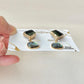 Hagi Ware Kintsugi Screw-Back Clip-On Earrings, Blue, Dangling, Traditional Craft, #489