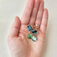 Hagi Ware Kintsugi Screw-Back Clip-On Earrings, Blue, Dangling, Traditional Craft, #489