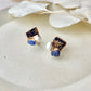 Arita Ware Kintsugi Surgical Stainless Steel Pierced Earrings, Gold, Leaf Pattern, Flower Ball, Dangling, Traditional Craft, #484