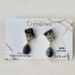Hagi Ware Kintsugi Screw-Back Clip-On Earrings, Blue, Dangling, Traditional Craft, #489