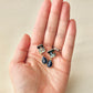 Hagi Ware Kintsugi Screw-Back Clip-On Earrings, Blue, Dangling, Traditional Craft, #489