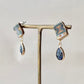 Hagi Ware Kintsugi Screw-Back Clip-On Earrings, Blue, Dangling, Traditional Craft, #489