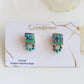Hagi Ware Kintsugi Screw-Back Clip-On Earrings, Blue, Dangling, Traditional Craft, #489
