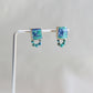 Hagi Ware Kintsugi Screw-Back Clip-On Earrings, Blue, Dangling, Traditional Craft, #489