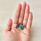 Hagi Ware Kintsugi Screw-Back Clip-On Earrings, Blue, Dangling, Traditional Craft, #489