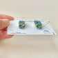 Hagi Ware Kintsugi Screw-Back Clip-On Earrings, Blue, Dangling, Traditional Craft, #489