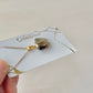 京焼　金継ぎ　ネックレス　サージカルステンレスチェーン　アレルギー対応　18K　オプシディアン　ゴールドルチルクォーツ　天然石　伝統工芸　＃625