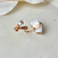 Hagi Ware Kintsugi Screw-Back Clip-On Earrings, Blue, Dangling, Traditional Craft, #489
