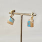 [Hardware Fixed] Arita Ware Kintsugi Earrings, Floral & Leaf Pattern, Japanese Traditional Pattern, Surgical Stainless Steel, #432