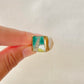 Arita Ware Kintsugi Ring, Stainless Steel with 18K Gold Coating, Free Size, Leaf Pattern, Lapis Lazuli, Freshwater Pearl, Natural Stone, Traditional Craft, #463