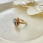 Arita Ware Kintsugi Ring, Stainless Steel with 18K Gold Coating, Free Size, Leaf Pattern, Lapis Lazuli, Freshwater Pearl, Natural Stone, Traditional Craft, #463