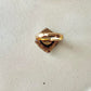 Arita Ware Kintsugi Ring, Stainless Steel with 18K Gold Coating, Free Size, Leaf Pattern, Lapis Lazuli, Freshwater Pearl, Natural Stone, Traditional Craft, #463